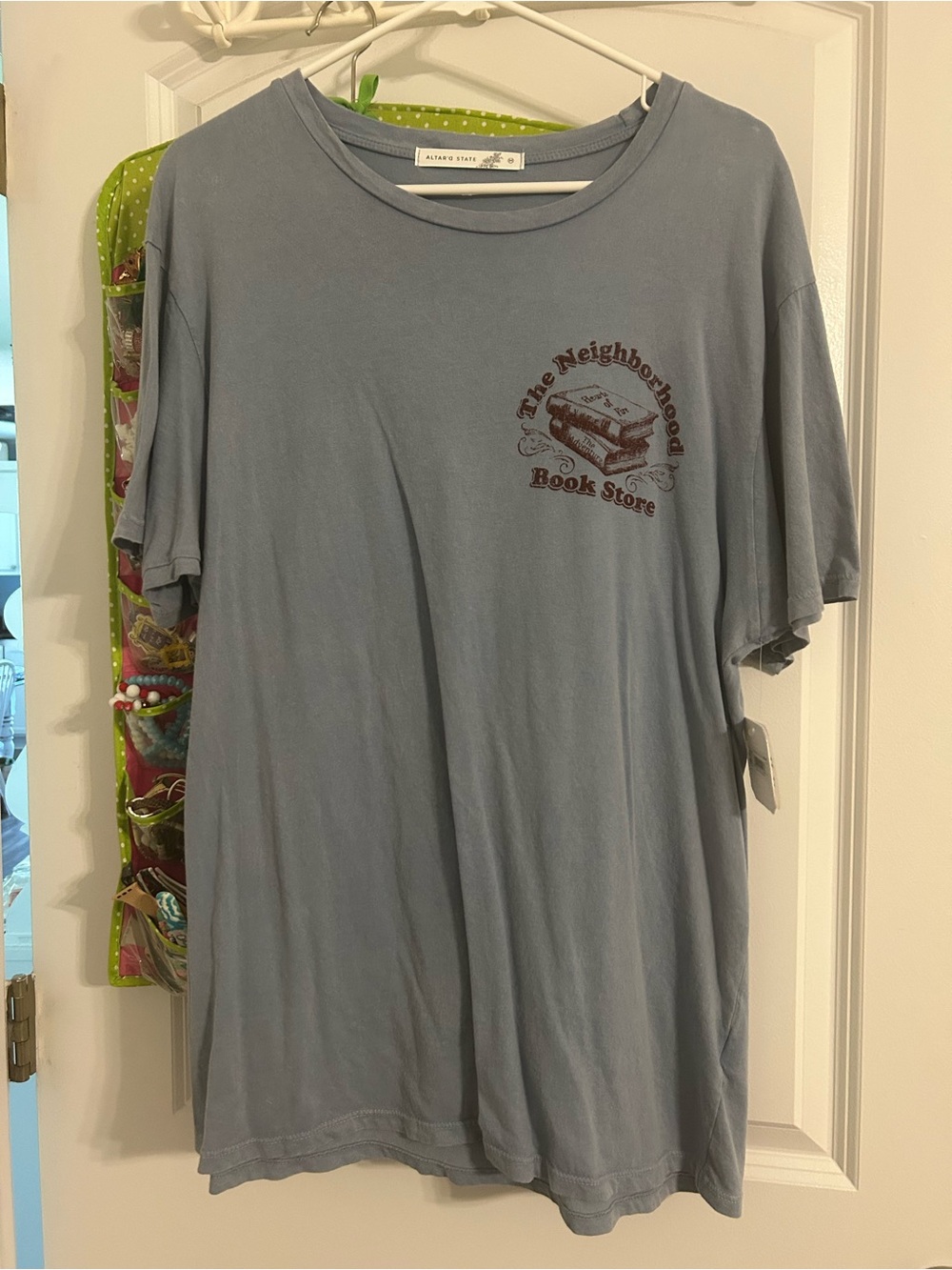 Vintage-Inspired Altar’d State Blue Graphic Tee-The Neighborhood Book Store